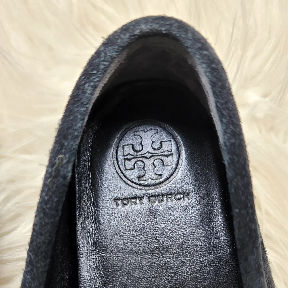 Tory Burch Gemini Link Suede Loafer Black
